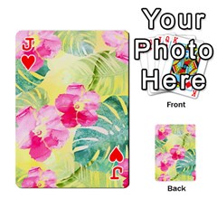 Jack Tropical Dream Hibiscus Pattern Playing Cards 54 Designs  from ZippyPress Front - HeartJ