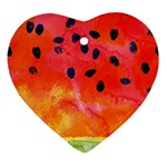 Abstract Watermelon Ornament (Heart) 