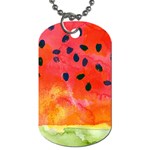 Abstract Watermelon Dog Tag (One Side)