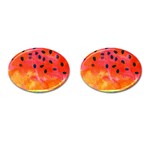 Abstract Watermelon Cufflinks (Oval)