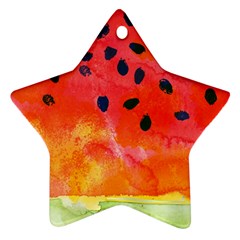Abstract Watermelon Star Ornament (Two Sides)  from ZippyPress Front