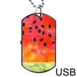 Abstract Watermelon Dog Tag USB Flash (One Side)