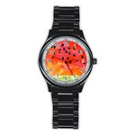 Abstract Watermelon Stainless Steel Round Watch