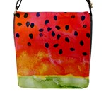Abstract Watermelon Flap Messenger Bag (L) 