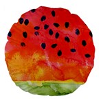 Abstract Watermelon Large 18  Premium Flano Round Cushions