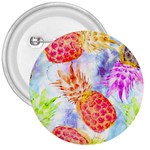 Colorful Pineapples Over A Blue Background 3  Buttons