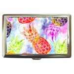 Colorful Pineapples Over A Blue Background Cigarette Money Cases