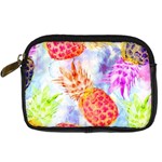 Colorful Pineapples Over A Blue Background Digital Camera Cases