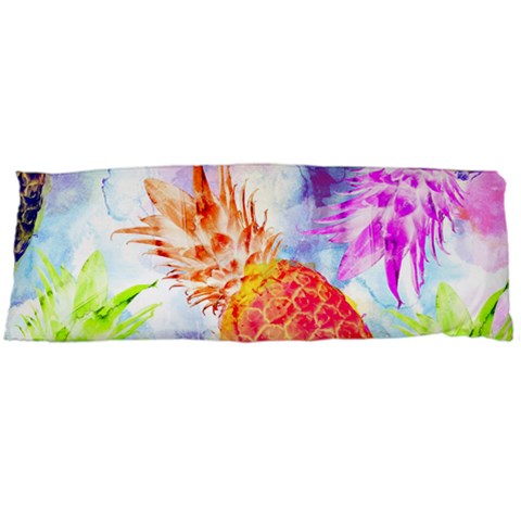 Colorful Pineapples Over A Blue Background Body Pillow Case (Dakimakura) from ZippyPress Body Pillow Case
