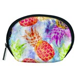 Colorful Pineapples Over A Blue Background Accessory Pouches (Medium) 