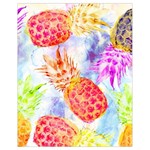 Colorful Pineapples Over A Blue Background Drawstring Bag (Small)
