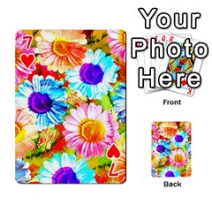Colorful Daisy Garden Playing Cards 54 Designs  from ZippyPress Front - Heart7