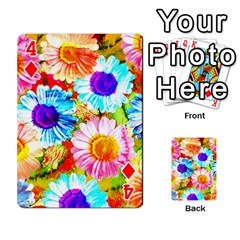 Colorful Daisy Garden Playing Cards 54 Designs  from ZippyPress Front - Diamond4