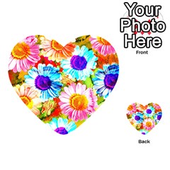 Colorful Daisy Garden Playing Cards 54 (Heart)  from ZippyPress Back