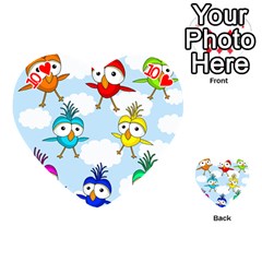 Cute colorful birds  Playing Cards 54 (Heart)  from ZippyPress Front - Heart10