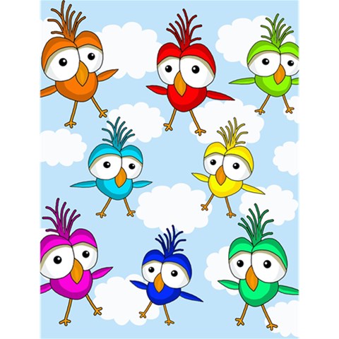 Cute colorful birds  Large Memo Pads from ZippyPress 4.125 x5.5  Memopad