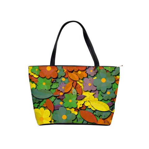 Decorative flowers Shoulder Handbags from ZippyPress Front