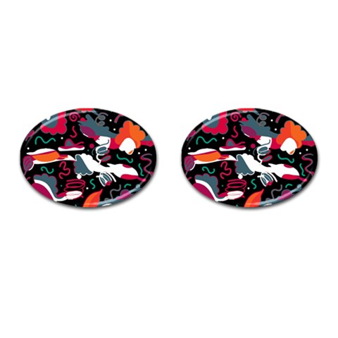 Fly away  Cufflinks (Oval) from ZippyPress Front(Pair)