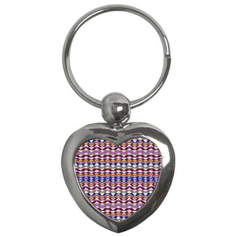 Ethnic Colorful Pattern Key Chains (Heart)  from ZippyPress Front