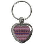 Ethnic Colorful Pattern Key Chains (Heart) 
