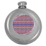 Ethnic Colorful Pattern Round Hip Flask (5 oz)