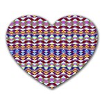 Ethnic Colorful Pattern Heart Mousepads
