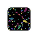 Space garden Rubber Square Coaster (4 pack) 