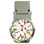 Adorable floral design Money Clip Watches