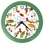 Adorable floral design Color Wall Clocks