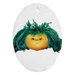 Angry Girl Doll Ornament (Oval) 