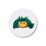 Angry Girl Doll Rubber Round Coaster (4 pack) 