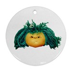 Angry Girl Doll Round Ornament (Two Sides) 