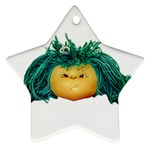 Angry Girl Doll Star Ornament (Two Sides) 