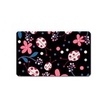Pink ladybugs and flowers  Magnet (Name Card)