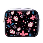 Pink ladybugs and flowers  Mini Toiletries Bags