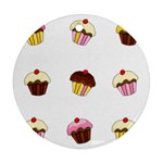 Colorful cupcakes  Ornament (Round) 