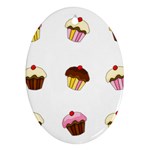 Colorful cupcakes  Ornament (Oval) 