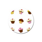 Colorful cupcakes  Magnet 3  (Round)