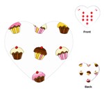 Colorful cupcakes  Playing Cards (Heart) 