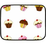 Colorful cupcakes  Double Sided Fleece Blanket (Mini) 