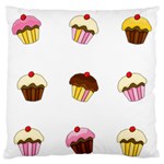 Colorful cupcakes  Large Flano Cushion Case (Two Sides)