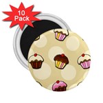 Colorful cupcakes pattern 2.25  Magnets (10 pack) 