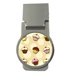 Colorful cupcakes pattern Money Clips (Round) 