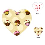 Colorful cupcakes pattern Playing Cards (Heart) 