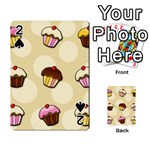 Colorful cupcakes pattern Playing Cards 54 Designs 