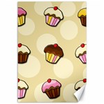 Colorful cupcakes pattern Canvas 12  x 18  