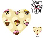 Colorful cupcakes pattern Playing Cards 54 (Heart) 