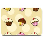 Colorful cupcakes pattern Large Doormat 
