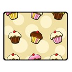 Colorful cupcakes pattern Double Sided Fleece Blanket (Small) 