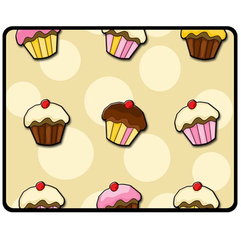 Colorful cupcakes pattern Double Sided Fleece Blanket (Medium)  from ZippyPress 58.8 x47.4  Blanket Front